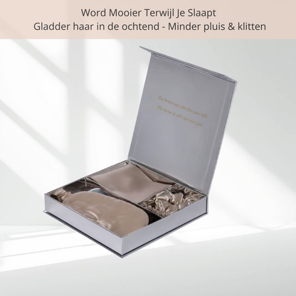 SilkGlow Beauty Slaapset | Voor Gladder Haar & Stralende Huid